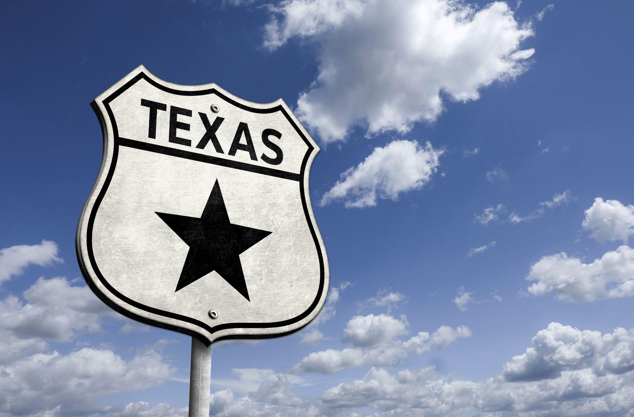 Texas roadway sign