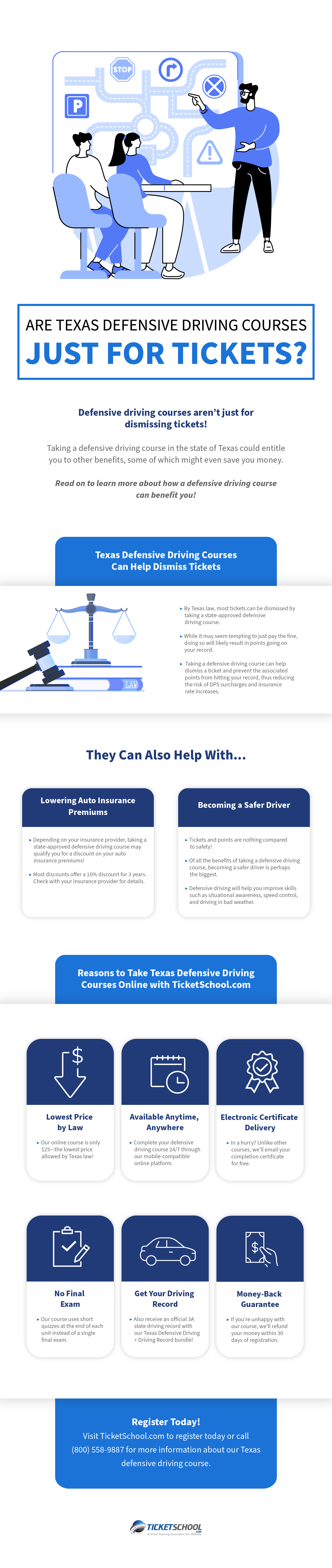 Are Texas Defensive Driving Courses Just for Tickets Infographic