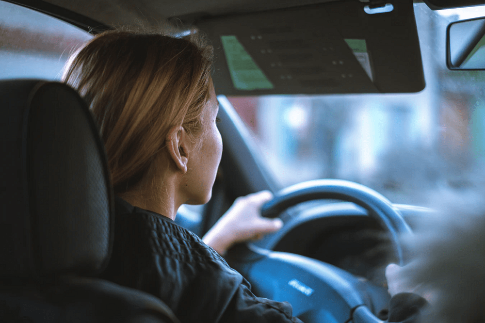 Young woman driver