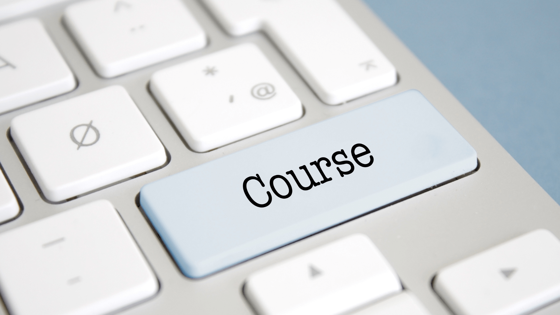 Course written on a keyboard