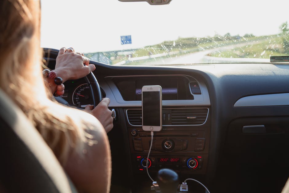 businesswoman driving a car