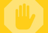 Yellow Stop Hand Graphic