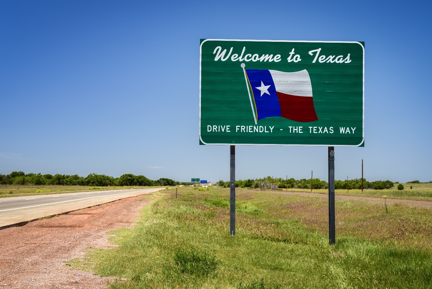 welcome to texas state sign