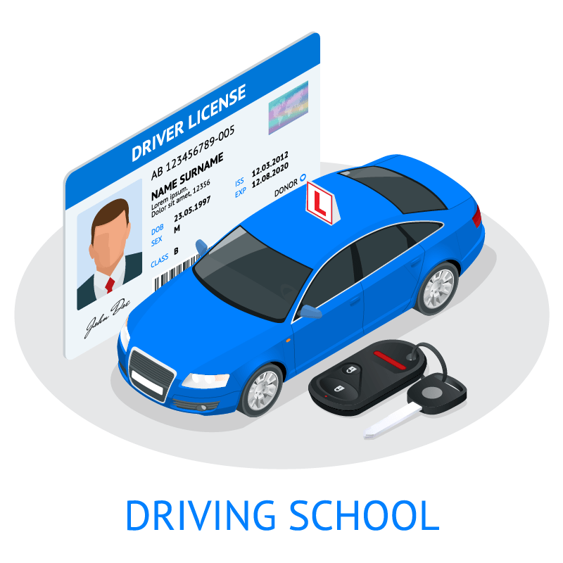 driving school or learning to drive.