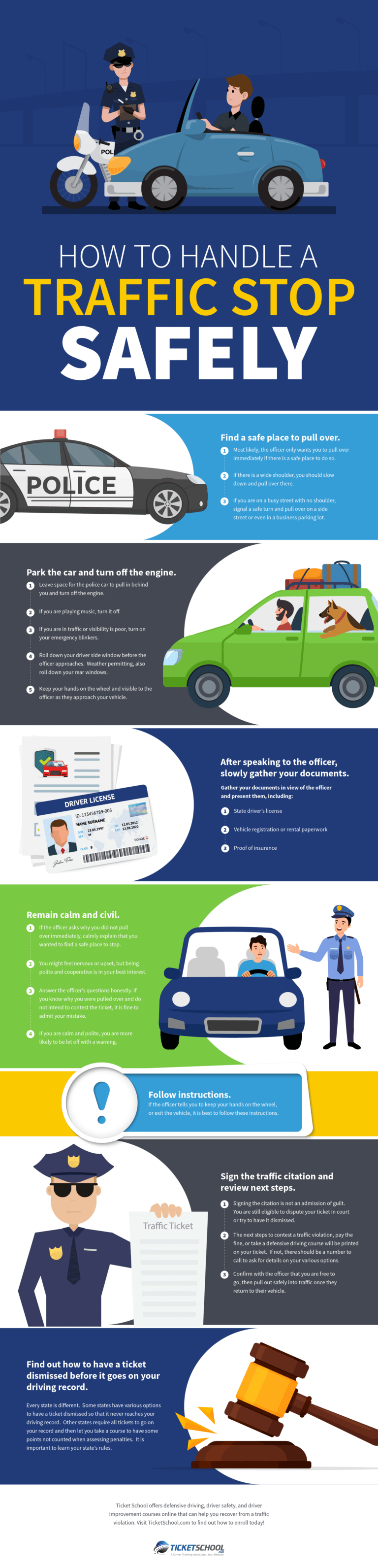 How to Handle a Traffic Stop Safely - Ticket School