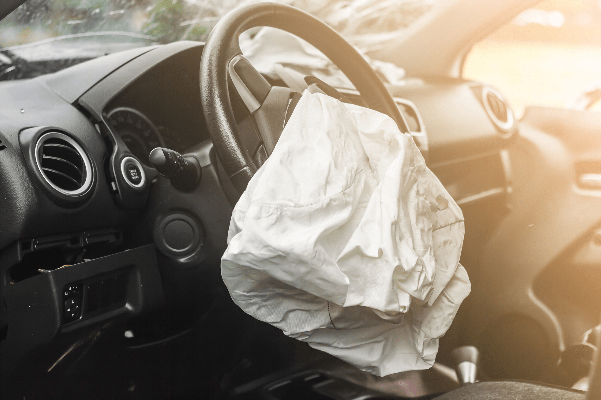 airbag exploded at a car accident